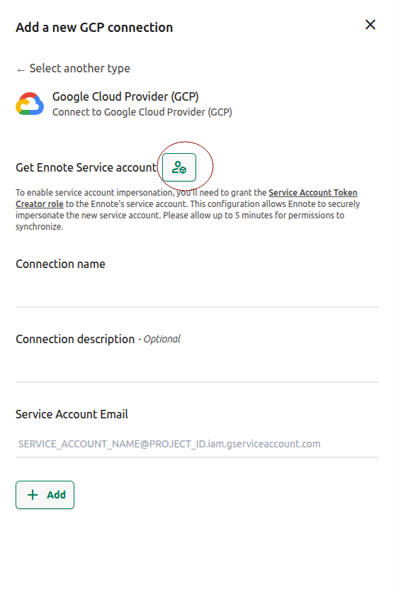 Get Ennote Service Account