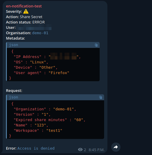 notification telegram