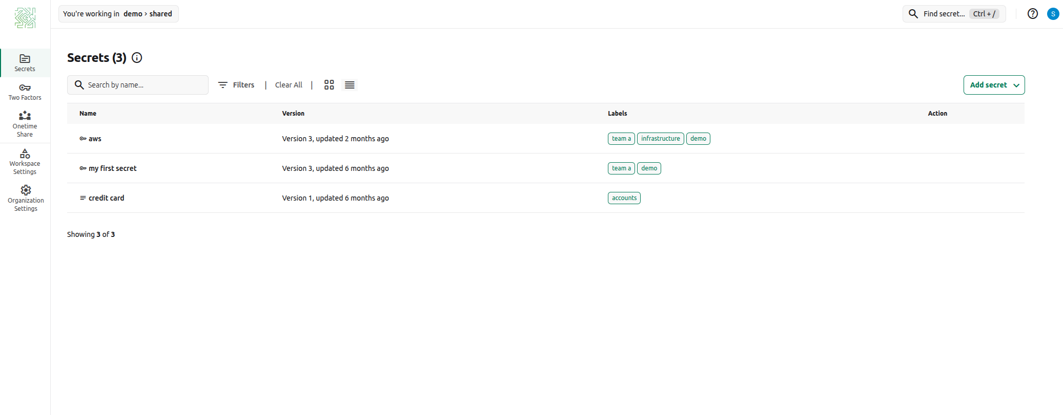 Ennote - corporate secret manager