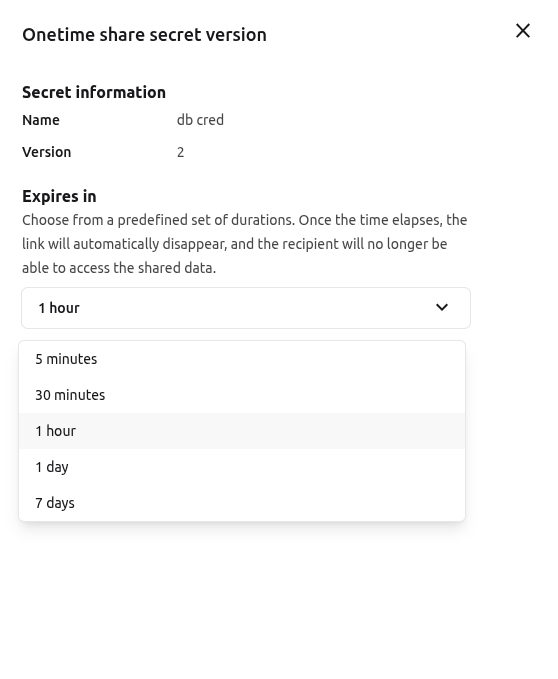 secret share version